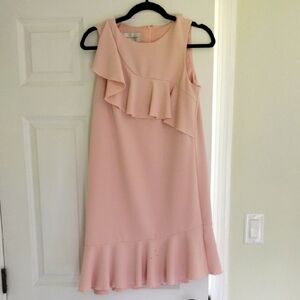 Donna Morgan Pink Asymmetrical Ruffled Sundress